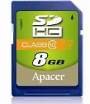 Apacer MEMORY SECURE DIGITAL HC 8GB/CLASS10 AP8GSDHC10-R